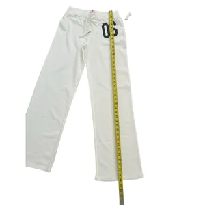 EDIKTED 06 Wide Leg Cotton Blend Drawstring Sweatpants size small white thumbnail 7