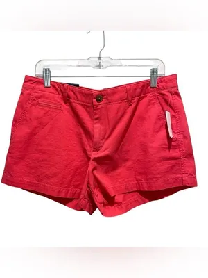 Gap Summer Shorts Coral Pink Mid Rise 3 Inch Chino Women Size 10 NWT thumbnail 1