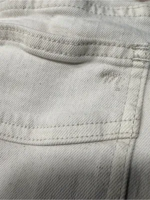 Madewell Western Edition High waist Button-Front Denim Skirt Ecru size 28 thumbnail 8