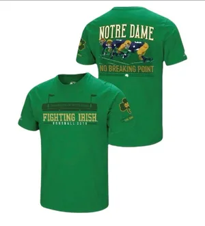 Limited Edition 2018 Notre Dame Fighting Irish Football Shirt Green S Retro thumbnail 1