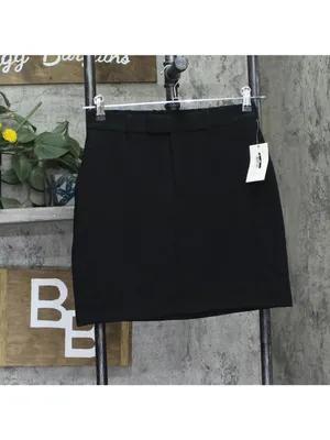 NWT A New Day Womens Tailored Mini A-Line Skirt 94457767 Black S thumbnail 2