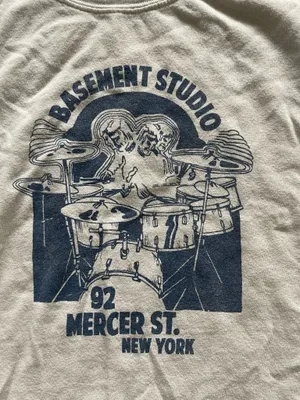 White and blue Brandy Melville baby tee thumbnail 2