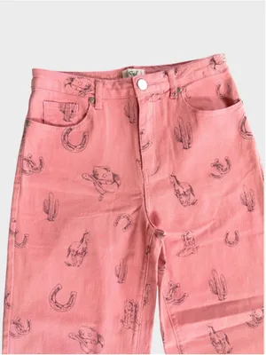 Easel Western Print Twill Pants Size S thumbnail 3
