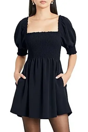 NWT Hill House Home Elizabeth Nap Dress Black Wrinkle Resistant Mini L thumbnail 1