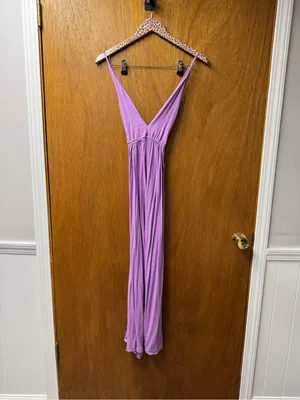 Indah River Triangle Sleeveless Long Maxi Dress Violet Purple Small Beachy Boho thumbnail 16