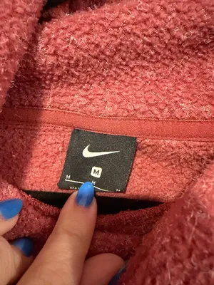 Red cowl neck‎ Nike Sherpa sweatshirt thumbnail 2