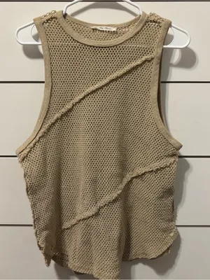 Free People Shore Side Muscle Tank in Dunes thumbnail 2