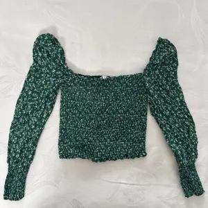 Reformation‎ Womens Size S Pinto Floral Top Green Ditsy Print Smocked Cropped thumbnail 8