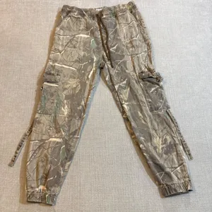 Telepatía Camo Cargo Jogger Pants Size 15/32 Green Brown Y2K Streetwear thumbnail 1