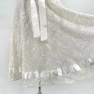 Tahari White Lace Satin Bow Dress Sleeveless V Ivory Wedding Eloping ASL Size 8 thumbnail 6