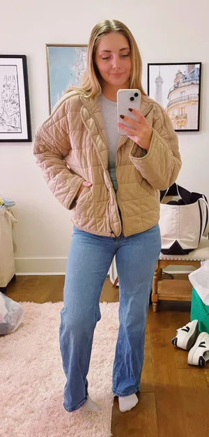 Boutique Quilted Puffer Jacket Brown Size M thumbnail 1