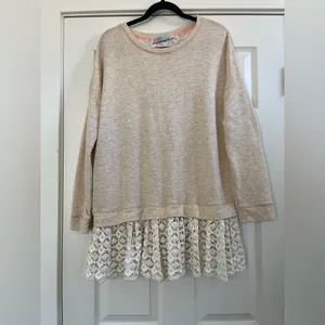 Women’s Free People FP Beach Shake It Pullover Top Cream Size M/L thumbnail 2