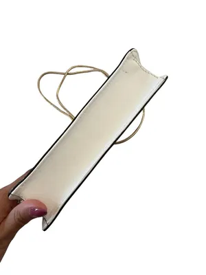 MILLY Hologram White Leather Studded Chain Crossbody Bag thumbnail 2