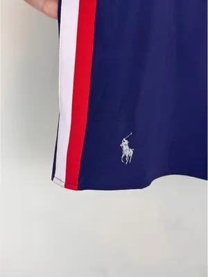 Polo Ralph Lauren Performance Tennis Skort Navy Red White Stripe Logo Size L thumbnail 6