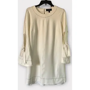 Laundry By Shelli Segal Womens Long Sleeve Shift‎ Marshmallow Ivory Size 6 thumbnail 4