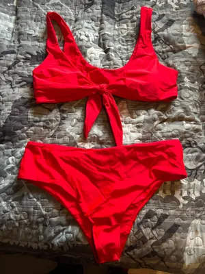 Shein Bikini Set Red thumbnail 1