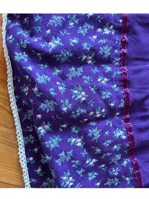 Vintage 70s purple prairie dress Gunne Sax style XS thumbnail 7