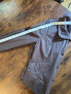 White House Black Market Brown Cotton Utility Jacket Y2K Style Size 6 thumbnail 9