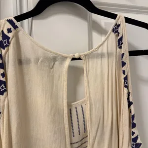 Ecote aztec print cold shoulder flowy blouse thumbnail 8
