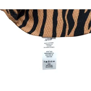 Aerie Zebra Tan Removable Pad Tie Back Bikini Swimwear Top SMALL Animal‎ Print thumbnail 4