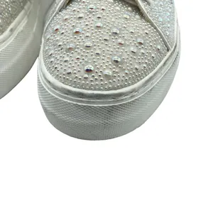 Betsey Johnson Sidny Pearl Sneakers Lace Up White 6.5 thumbnail 5