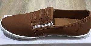Brown Canvas women’s slip on sneakers - size 7 thumbnail 1