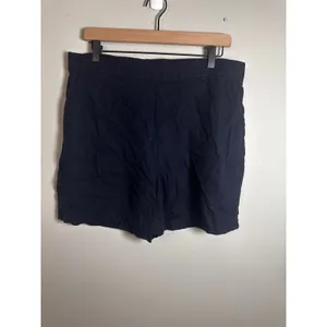 Banana Republic Navy Linen Blend Easy Short Elastic Waist 5in‎ Inseam Large L thumbnail 2