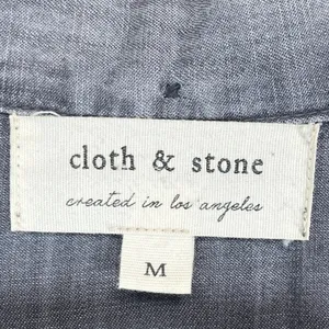 Cloth‎ & Stone Womens Gray Tencel Lyocell Tie-Front Long Sleeve Shirt thumbnail 5