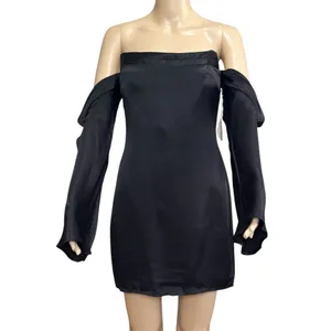 CAMILA COELHO Charlie Mini Dress, Black, Small thumbnail 7