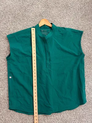 Rafaela Oversized Scrub Тоp Green Sz Large thumbnail 3