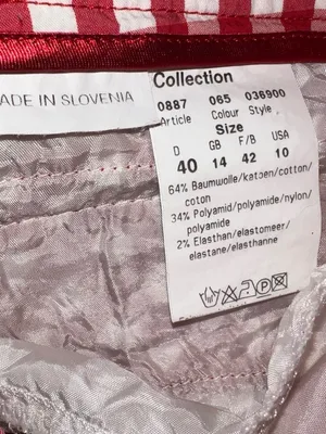 Cambio red & white gingham pants. Size 10 thumbnail 6