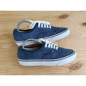 Vans Authentic Off The Wall Navy Blue Embossed Skate Shoes Men's 8.5 Women's 10 thumbnail 7
