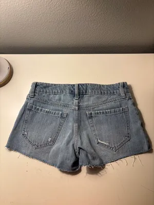 Hollister ultra low rise blue denim shorts thumbnail 2
