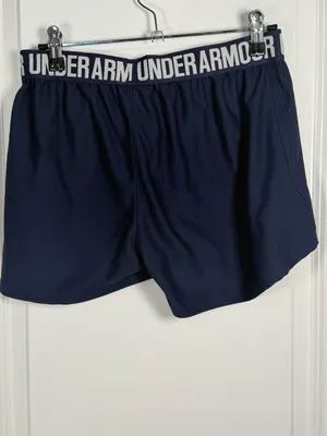 Under Armour Women's Play Up Athletic Shorts Navy Blue thumbnail 3