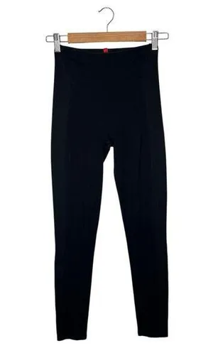 Spanx Leggings Womens Small Full Length Seamless Textured Sides Black FL3115 thumbnail 1