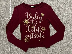 Kohl's Christmas Long Sleeve Top - Extra Small thumbnail 1