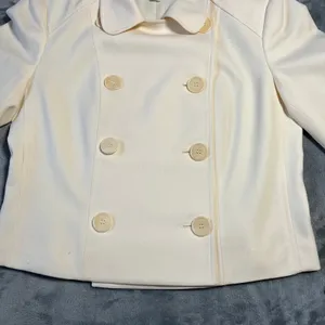 Vintage Talbots Wool Double Breasted Crop Peacoat Size 4 Preppy Modest Classic thumbnail 5