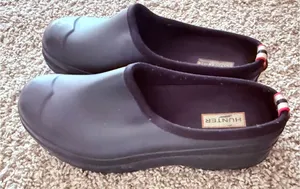 Hunter Play Clog Women’s 11 Black Waterproof Rubber Platform Garden Rain Shoes thumbnail 1