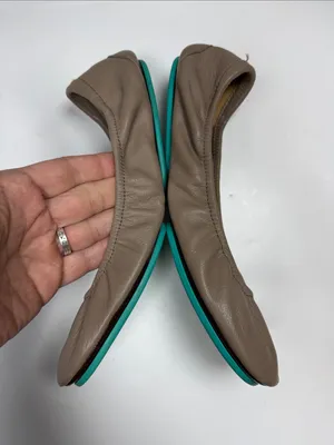 TIEKS Classic Leather Ballet Flats in Taupe S-596 Sz 10 thumbnail 2