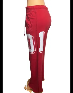 Red vs pink Georgia uga boyfriend sweatpants thumbnail 5