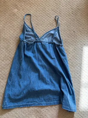 Gap Denim Mini Dress Tie Front  thumbnail 2