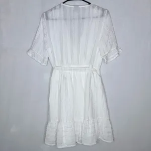 Oh Polly White V-Neckline Wrap Mini Dress thumbnail 8