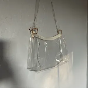 Clear Plastic Transparent Shoulder Baguette Bag Y2K 90s Xenon Lizzie McGuire thumbnail 2