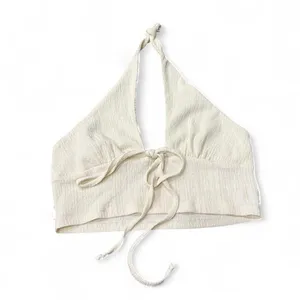 Cream Urban Outfitters halter top -M thumbnail 2