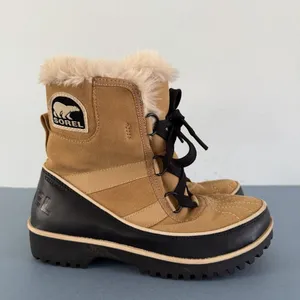 Sorel‎ Tivoli II Curry Tan Suede Faux Fur Lined Waterproof Winter Snow Boots thumbnail 4