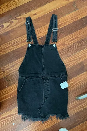 Free People DENIM OVERALL DRESS thumbnail 3