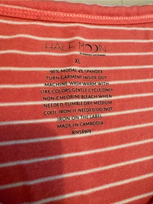 Striped V-Neck Mini Dress in Coral Pink thumbnail 2