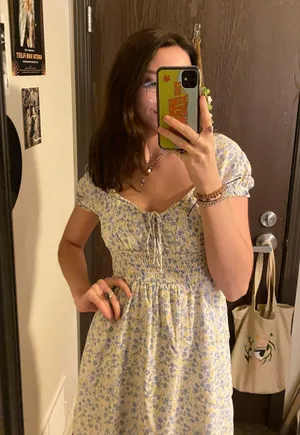 Hollister Blue and Yellow Floral Mini Dress thumbnail 6