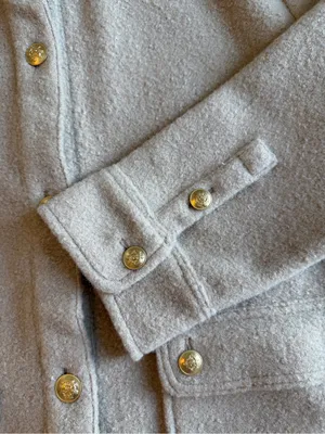 J.Crew Bouclé Shirt Jacket Sandstone Tan NWT Medium thumbnail 8
