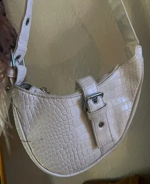 White Saddle Purse Handbag thumbnail 7